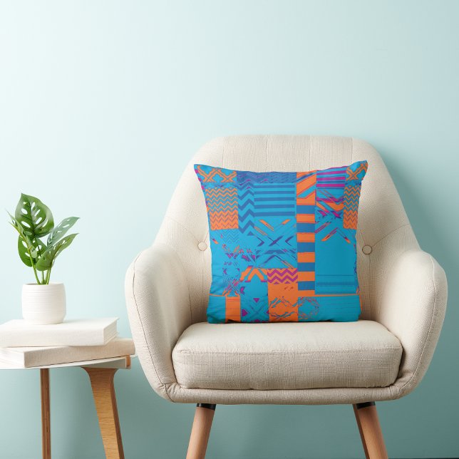 Almofada Afrocentric Geometric Print Throw Pillow (Criador carregado)
