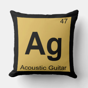 Almofada Ag - Tabela Periódica da Química da Guitarra Acúst