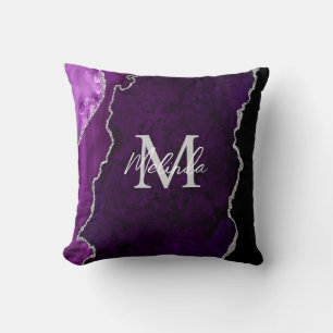 Almofada Ágata de Mármore Roxo e Prata