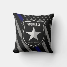 Almofada Agente de Polícia de NOME Personalizado Xerife Pav