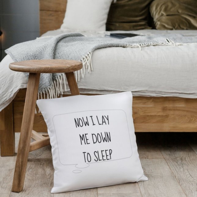 Almofada Agora Eu Me Deito Para Dormir Travesseiro (Criador carregado)