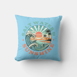 Almofada Água salgada e Travesseiro decorativo de Verão ens