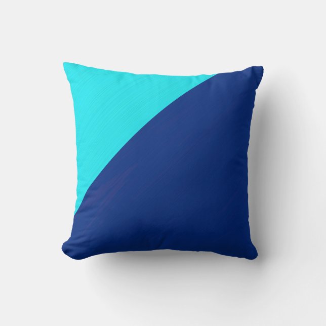 Almofada Água simples (ciano) e fundo azul escuro (Frente)