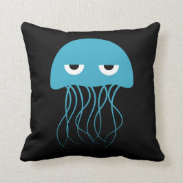 Almofada Água-viva Desenho Animado Azul Caprichoso
