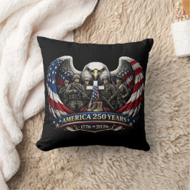Almofada Águia Patriótica e Tributo Militar América 250