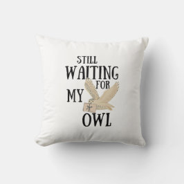 Almofada Ainda à espera da minha coruja, carta de mágica en