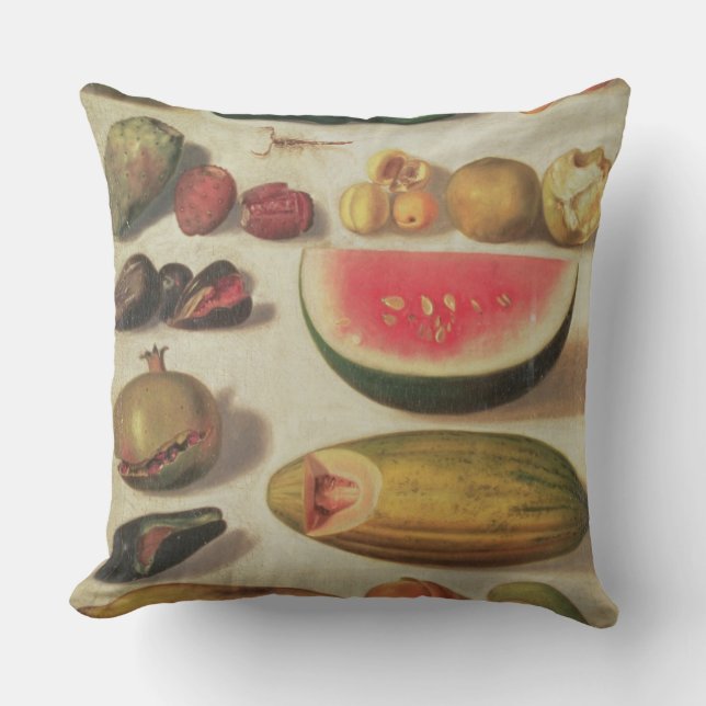 Almofada Ainda vida com fruta e sapo (Frente)