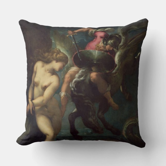 Almofada Ainda vida dos peixes, c.1670-80 (óleo em canvas) (Frente)