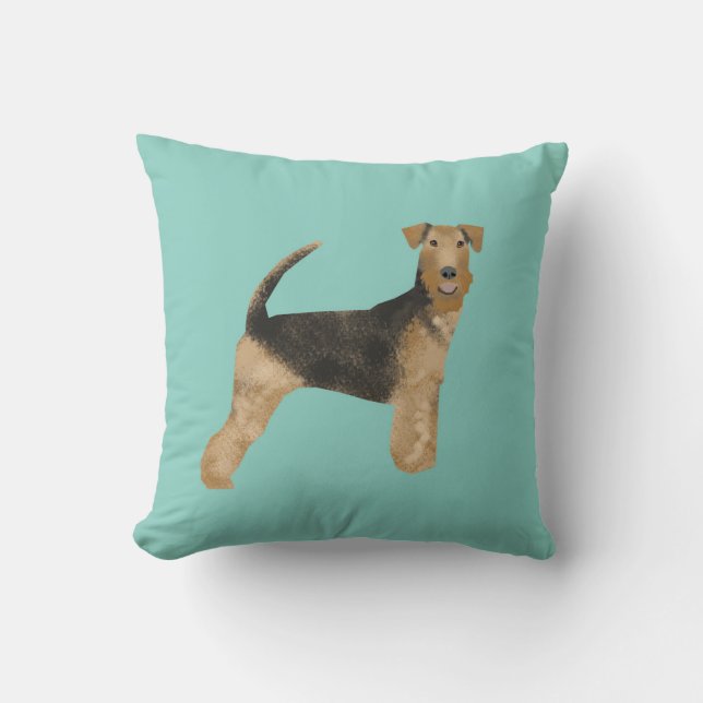 Almofada airedale, airedale terrier, amor, amor de cão, cão (Frente)