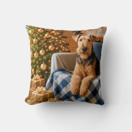 Almofada Airedale Terrier Holiday 