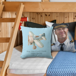 Almofada Airplane Photo "Hug This Until I Land" Baby Boy