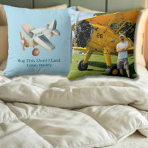 Airplane Photo Hug This Until I Land Cute Blue Boy