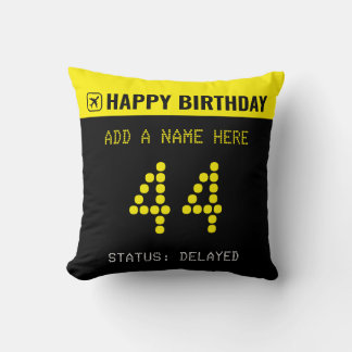 Almofada Airport Flight Board Birthday Throw Pillow
