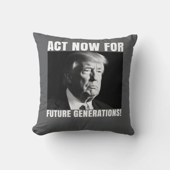Almofada Aja Agora para as Gerações Futuras - Conscientizaç (Frente)