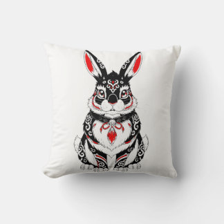 Almofada Akai Yokai Rabbit – Japanese Spirit Guardian in B