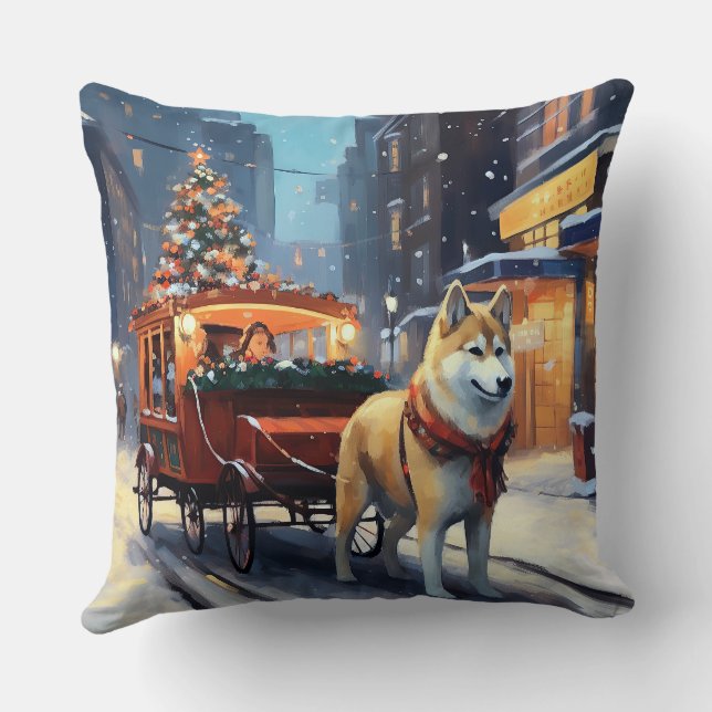 Almofada Akita Christmas Fesason Season (Verso)