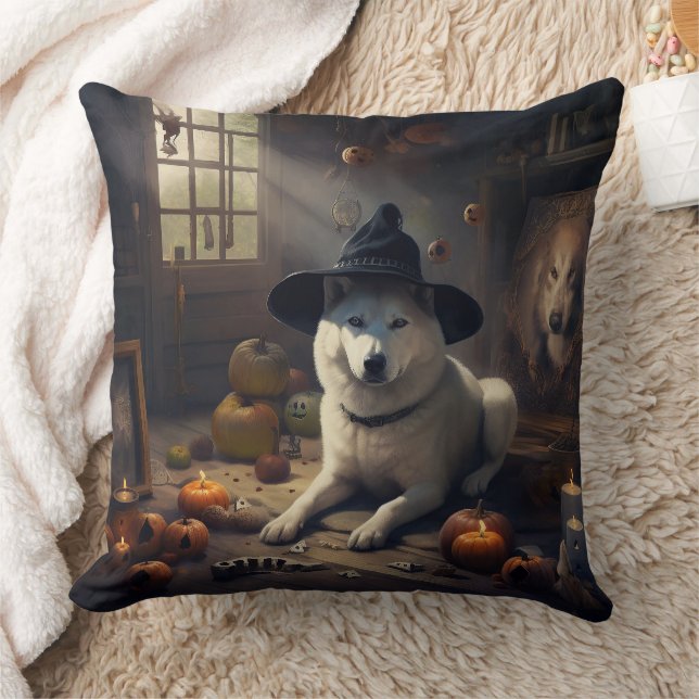 Almofada Akita Pumpkins Halloween Scary (Cobertor)