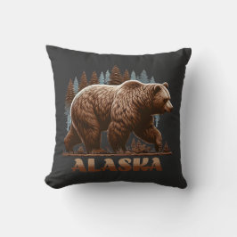 Almofada Alaska Grizzly Bear
