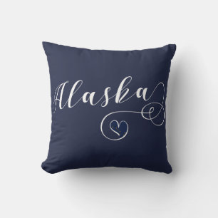 Almofada Alaska Heart Travesseiro decorativo, Alaskan Flag