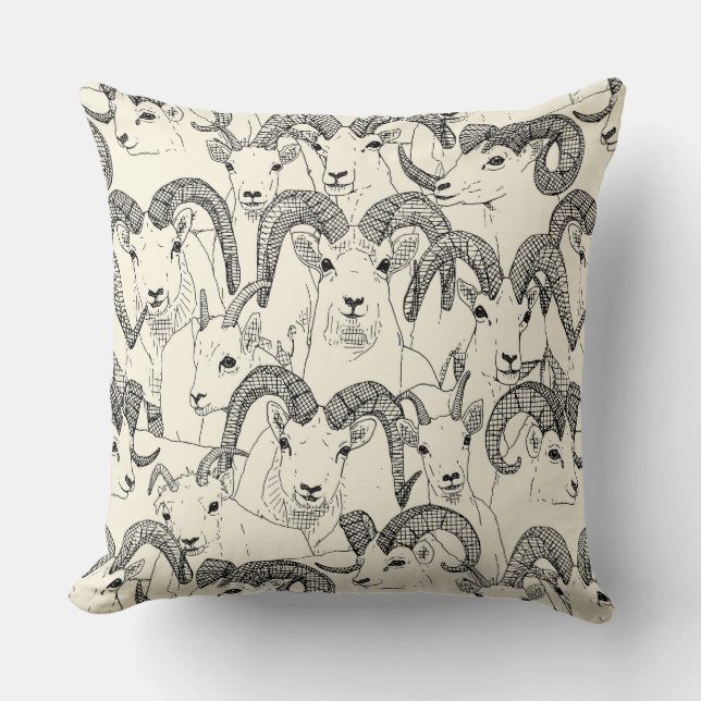 Almofada Alaskan Dall (pérola negra) (Frente)