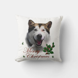 Almofada Alaskan Malamute Natal