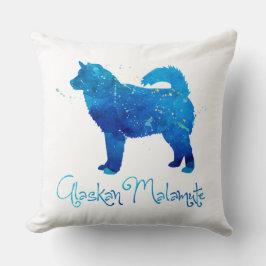 Almofada Alaskan Malamute Watercolor