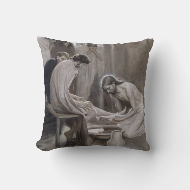 Almofada Albert Edelsense - Jesus Lavando Pés Discípulos (Frente)