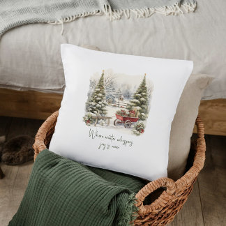 Almofada Álbum de Natal Contos de Inverno em Aquarela
