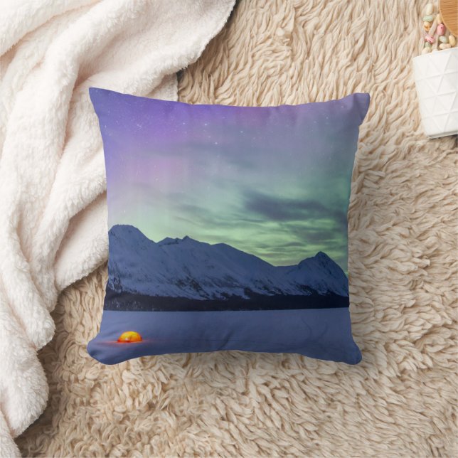 Almofada Alce da Aurora Borealis | Península de Kenai (Cobertor)