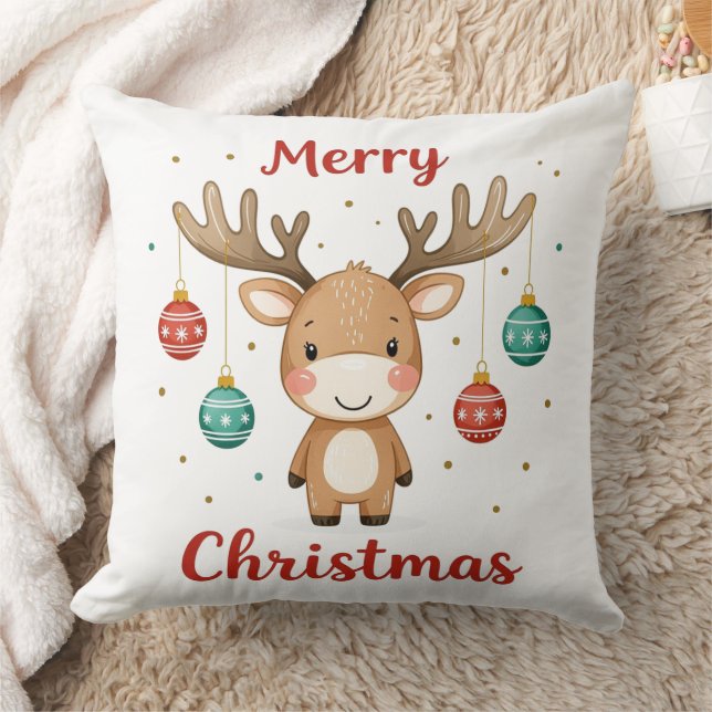Almofada Alce de Bulbo de Natal (Cobertor)