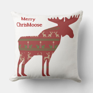 Almofada Alces do Natal do divertimento no design