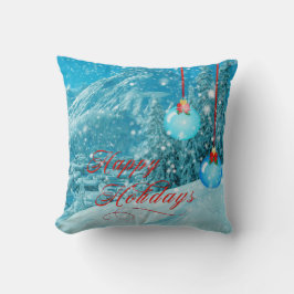 Almofada Aldeia Feliz de Natal Snowy Mountain