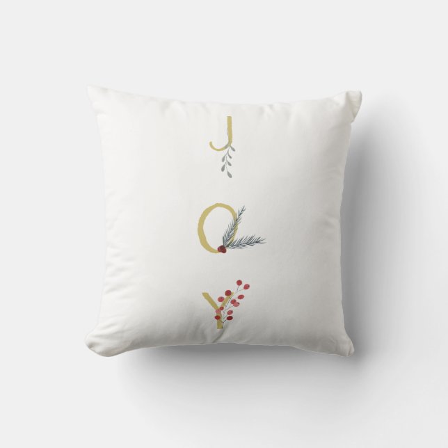 Almofada Alegria Botânica Férias Dourado Rústico Minimalist (Frente)