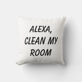 Almofada Alexa, Limpe Meu Quarto, Faça Minha Cama