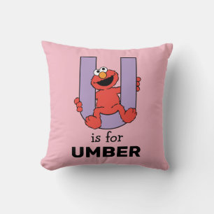 Almofada Alfabeto do Elmo   U Roxo