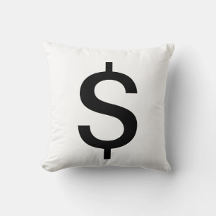 Almofada Alfabeto moderno simples do sinal de dólar  
