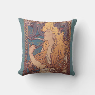 Almofada Alfonse Mucha Job Art Nouveau mulher