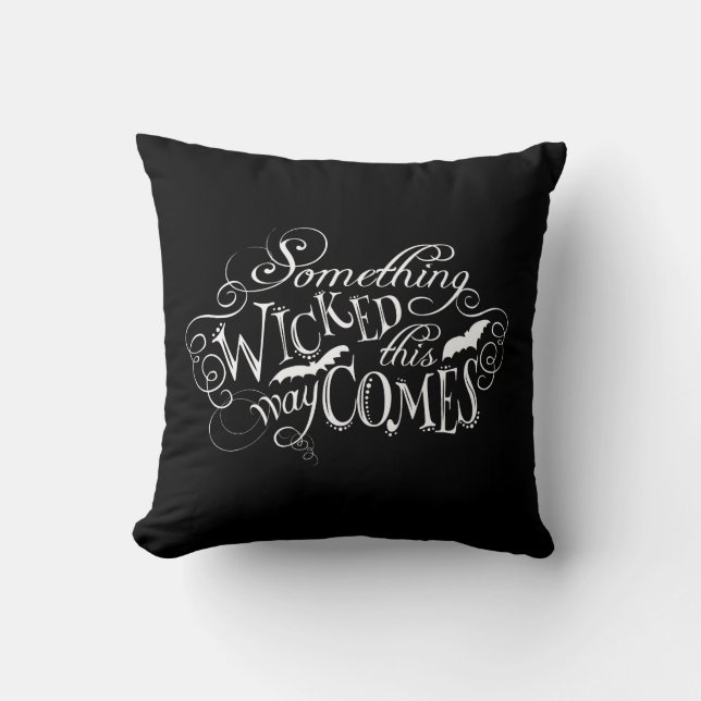 Almofada Algo Wick Chalkboard Halloween Travesseiro (Frente)