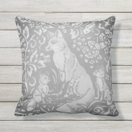 Almofada Algodão Da Floresta Da Família Das cinzas