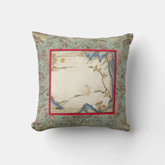 ALMOFADA ALGODÃO DE TRAVESSEIRO IMPRESSO JAPONÊS BUNNY E LU (Frente)