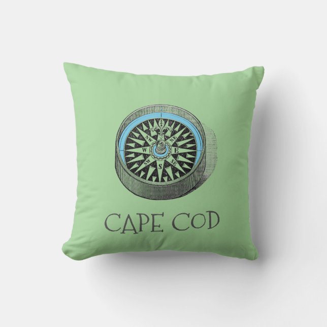 Almofada Algodão do Cabo de Bocagem em Compass Náutico (Frente)