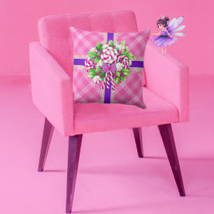 Almofada Algodão doce, rosa e púrpura