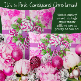 Almofada Algodão doce, rosa e púrpura, Natal