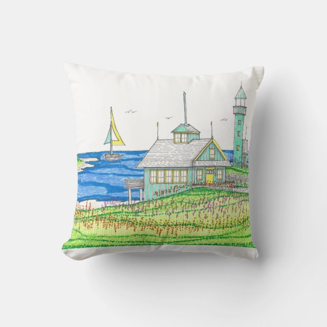 Almofada Algodão pelo Travesseiro do mar (Frente)