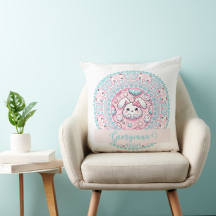Almofada Algodão Personalizado Candy Kawaii Bunny Dot Manda