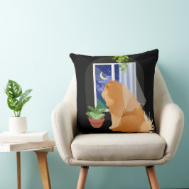 Almofada ALGUM LUGAR LÁ FORA travesseiro decorativo Chow