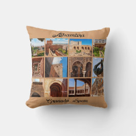 Almofada Alhambra, Granada, Colagem de Fotos Espanhas