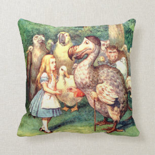 Almofada Alice e o pássaro do Dodo no país das maravilhas