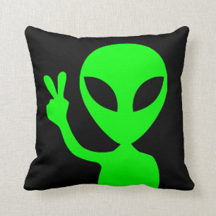 Almofada Alienígena do sinal de paz