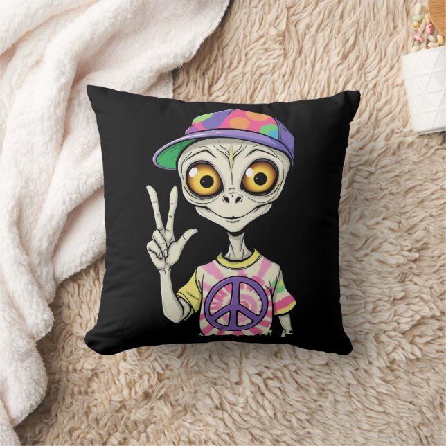 Almofada Alienígena mostra Sinal de Paz com a Mão 1 (Cobertor)
